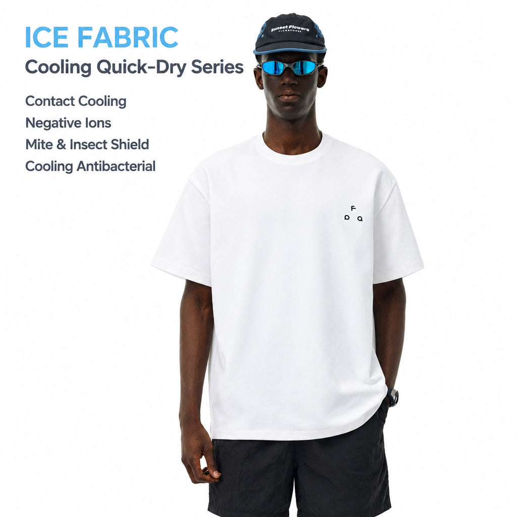 FPA Triangle Logo Short Sleeve T-Shirt - Chinese Streetwear Trendy Crew Neck Loose Basic Casual Minimalist Couple Summer Tee
