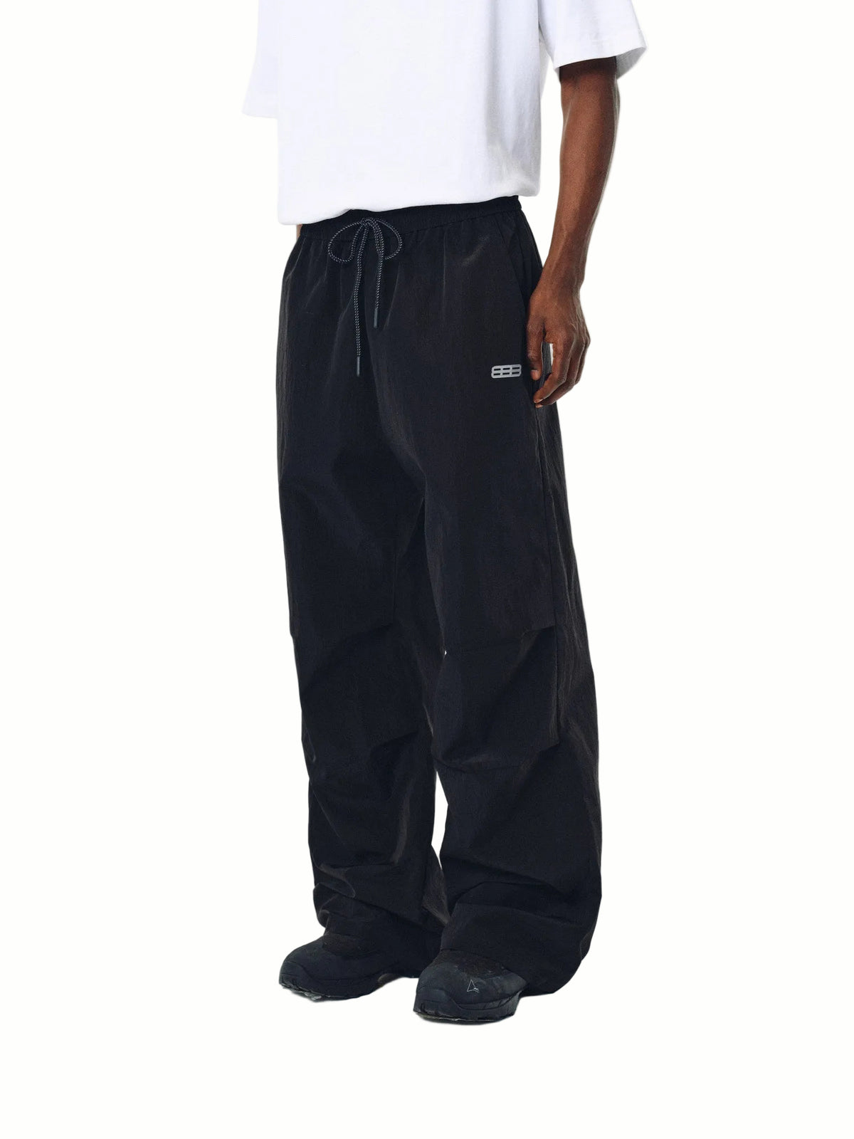 FPA Water-Repellent Slightly Crinkled Metal Nylon Paratrooper Pants – Chinese Streetwear Trendy Loose Fit Casual Long Pants for Spring/Autumn