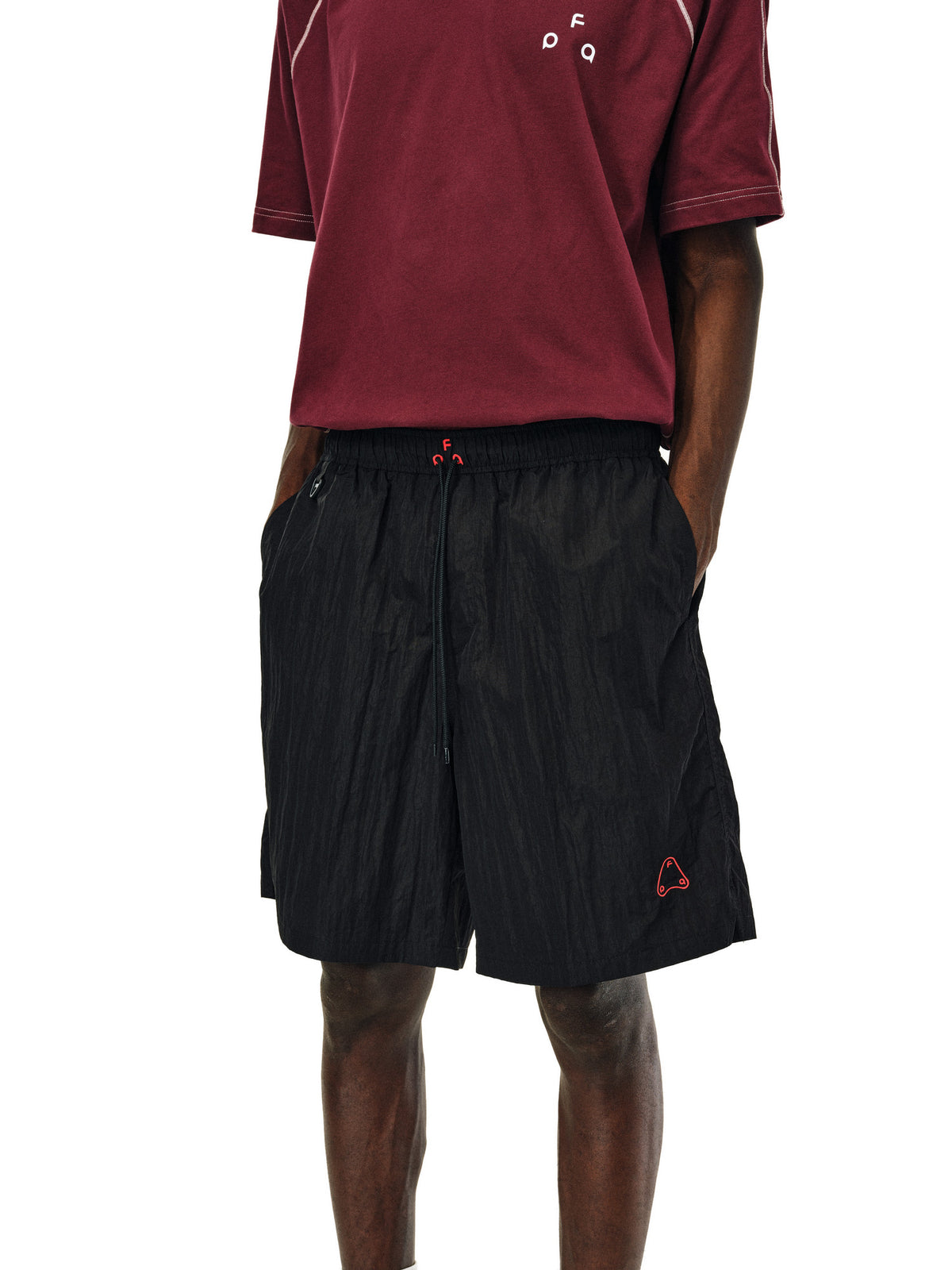 FPA Outdoor Lightweight Contrast Color 3D Embroidery Shorts – National Trend Sport Summer Quick-Dry Loose Fit Fitness 5-Inch Shorts