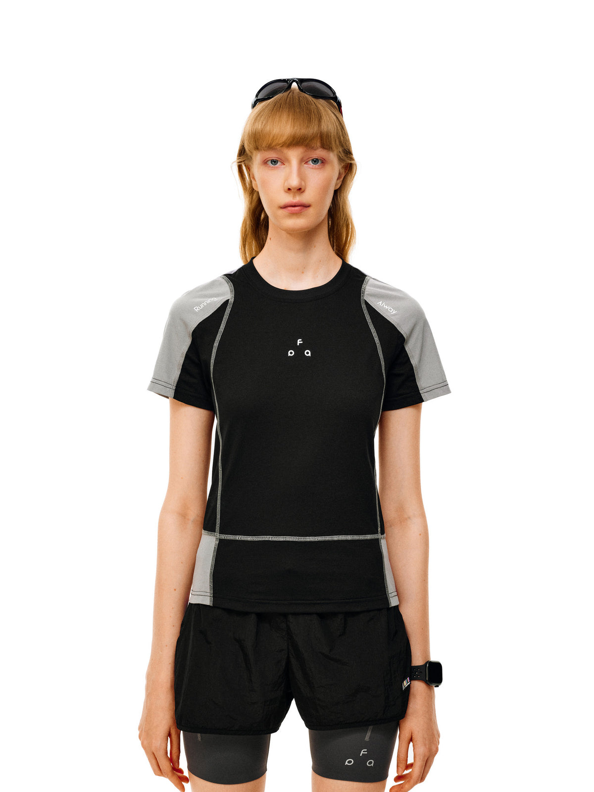 FPA Color-Block Sports Short Sleeve 2026 New Summer Round Neck Quick-Dry Cool-Touch Short T-Shirt for Women