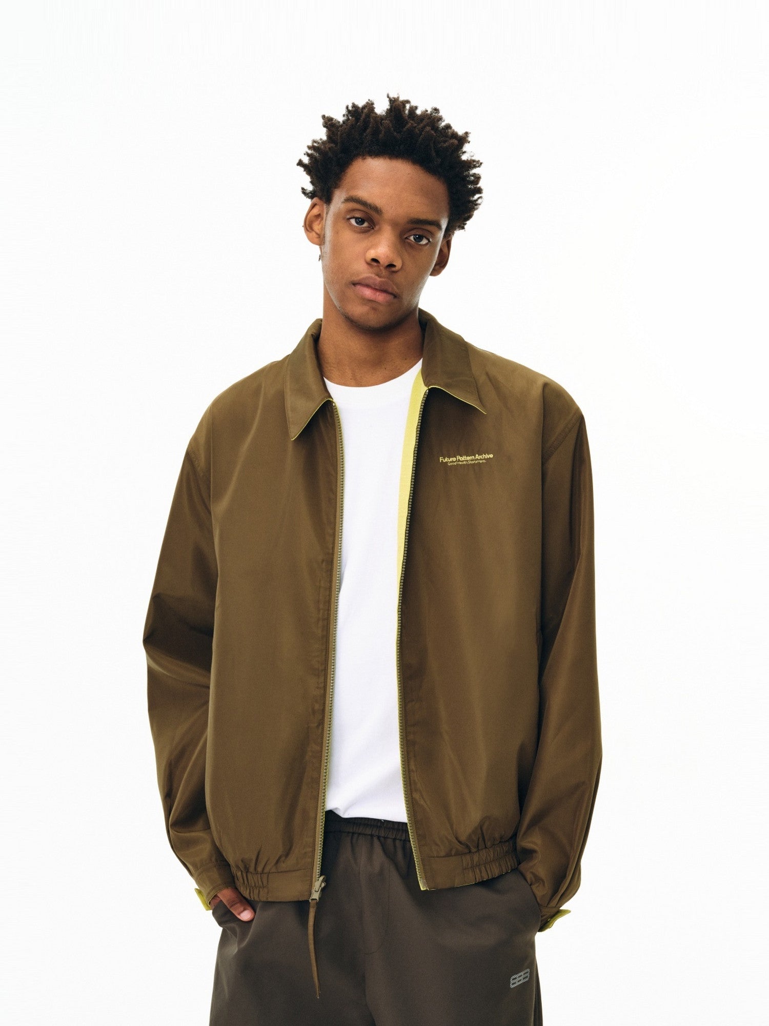 FPA Reversible Fine Stripe Soccer Collar Jacket – Loose Fit Lightweight Spring/Fall Coat