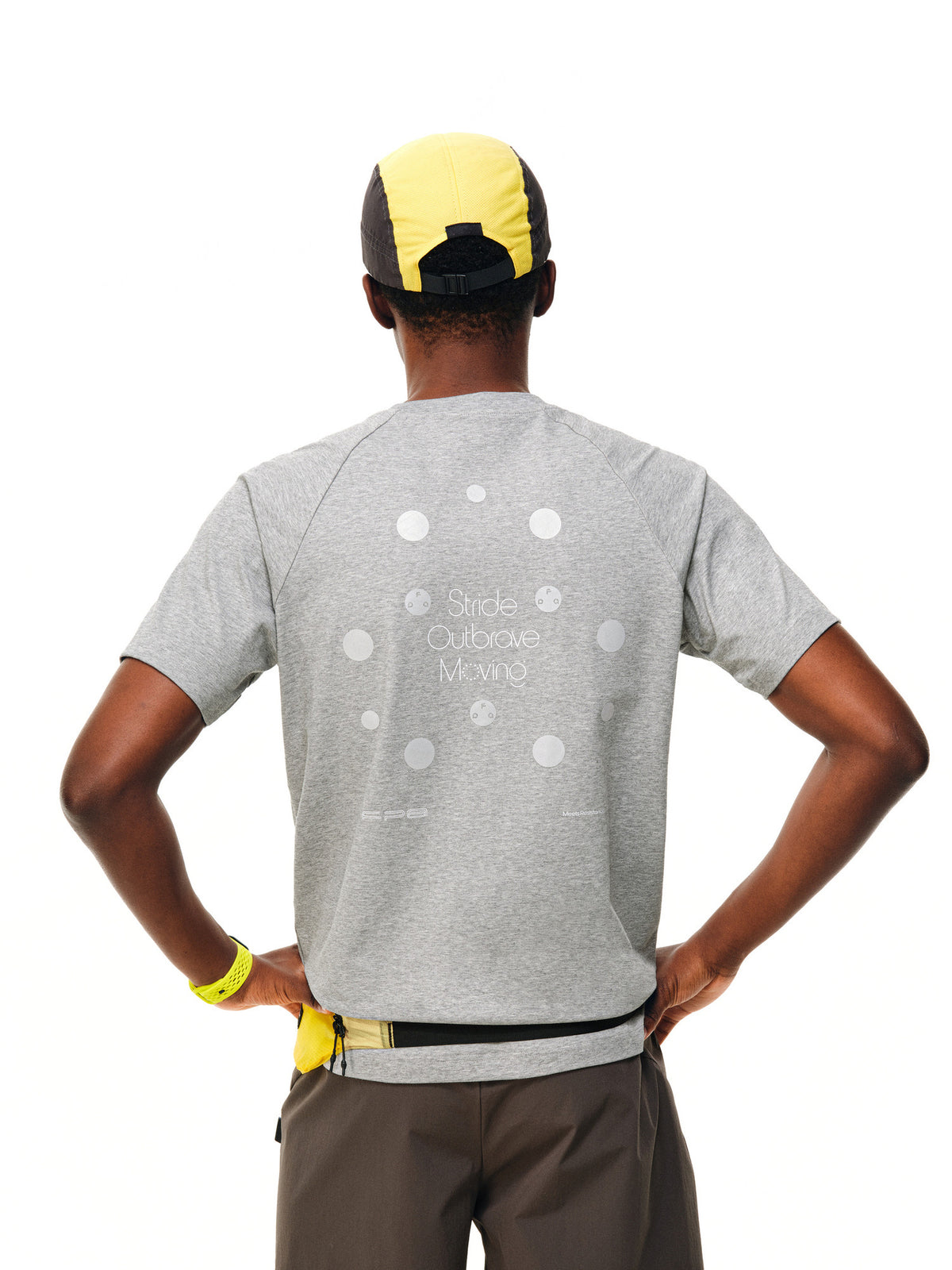 FPA Slogan Polka Dot Print Short Sleeve Summer Outdoor Sports COOLMAX Fitted Cool Touch Quick Dry T-Shirt for Men