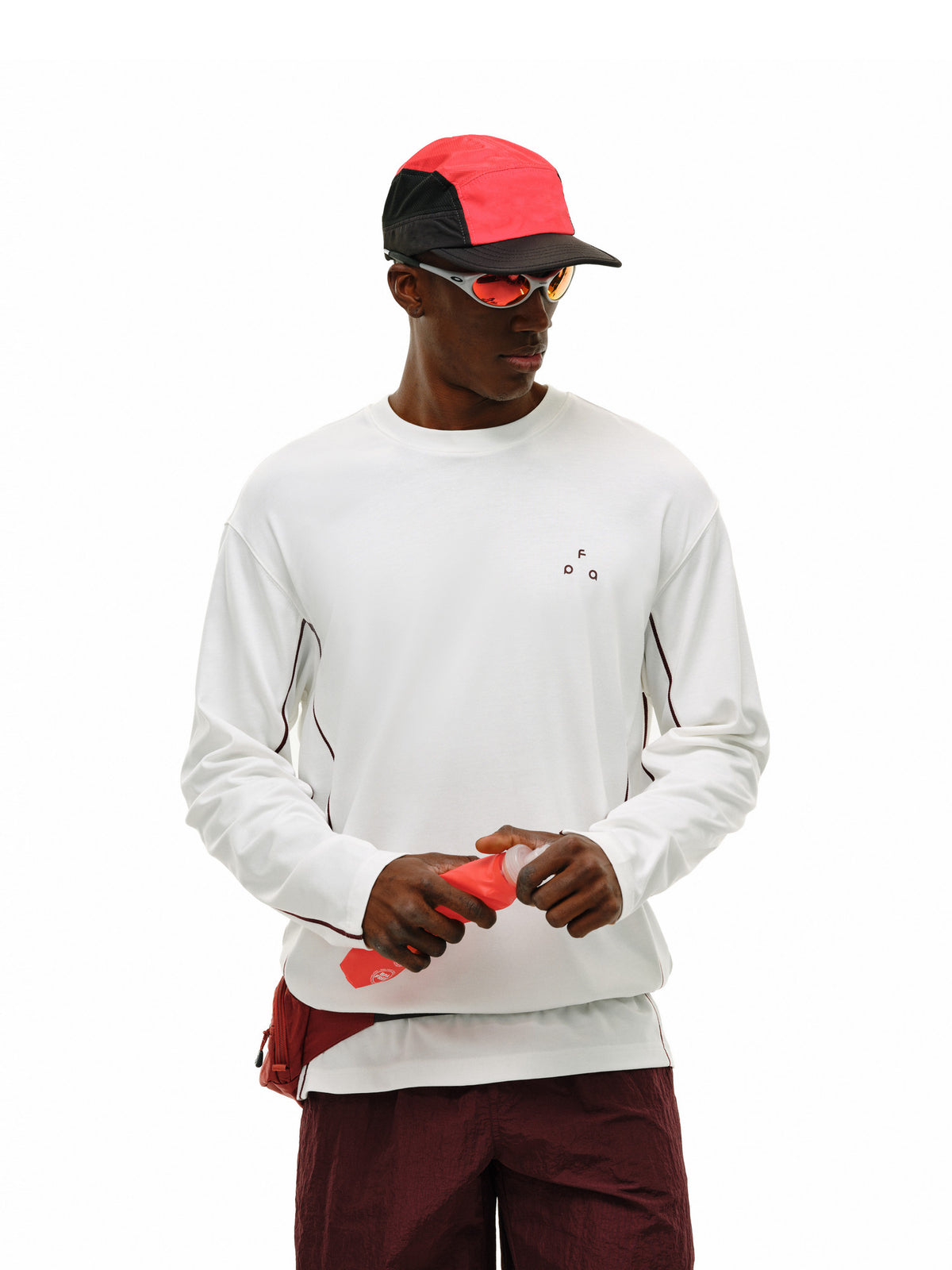 FPA Cool-Touch Quick-Dry Long-Sleeve Sports Shirt - Chinese Streetwear Contrast Stitching Couple Outdoor Spring T-Shirt for Men