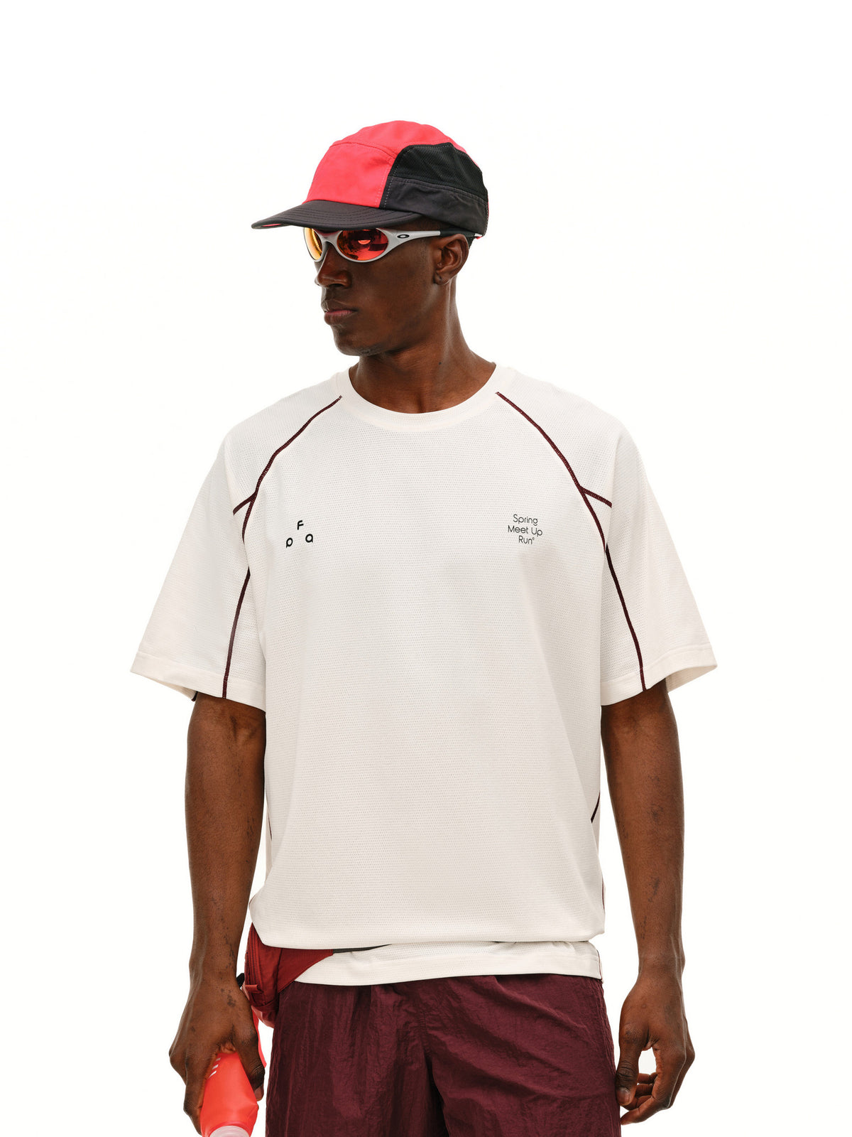 FPA Moisture-Wicking 7A Antibacterial Sports T-Shirt Summer Outdoor Contrast Color Premium Round Neck Casual Couple Short Sleeve for Men