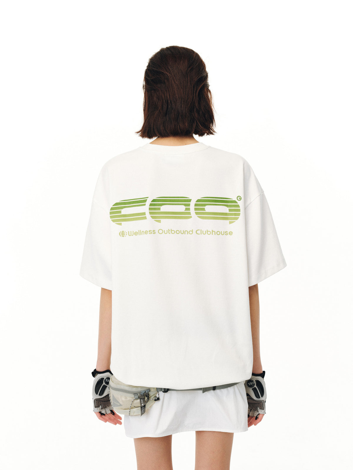 FPA Ice-Feel Quick-Dry Gradient Logo Short Sleeve T-Shirt – Chinese Streetwear Summer Athletic Loose Heavyweight Couple Tee