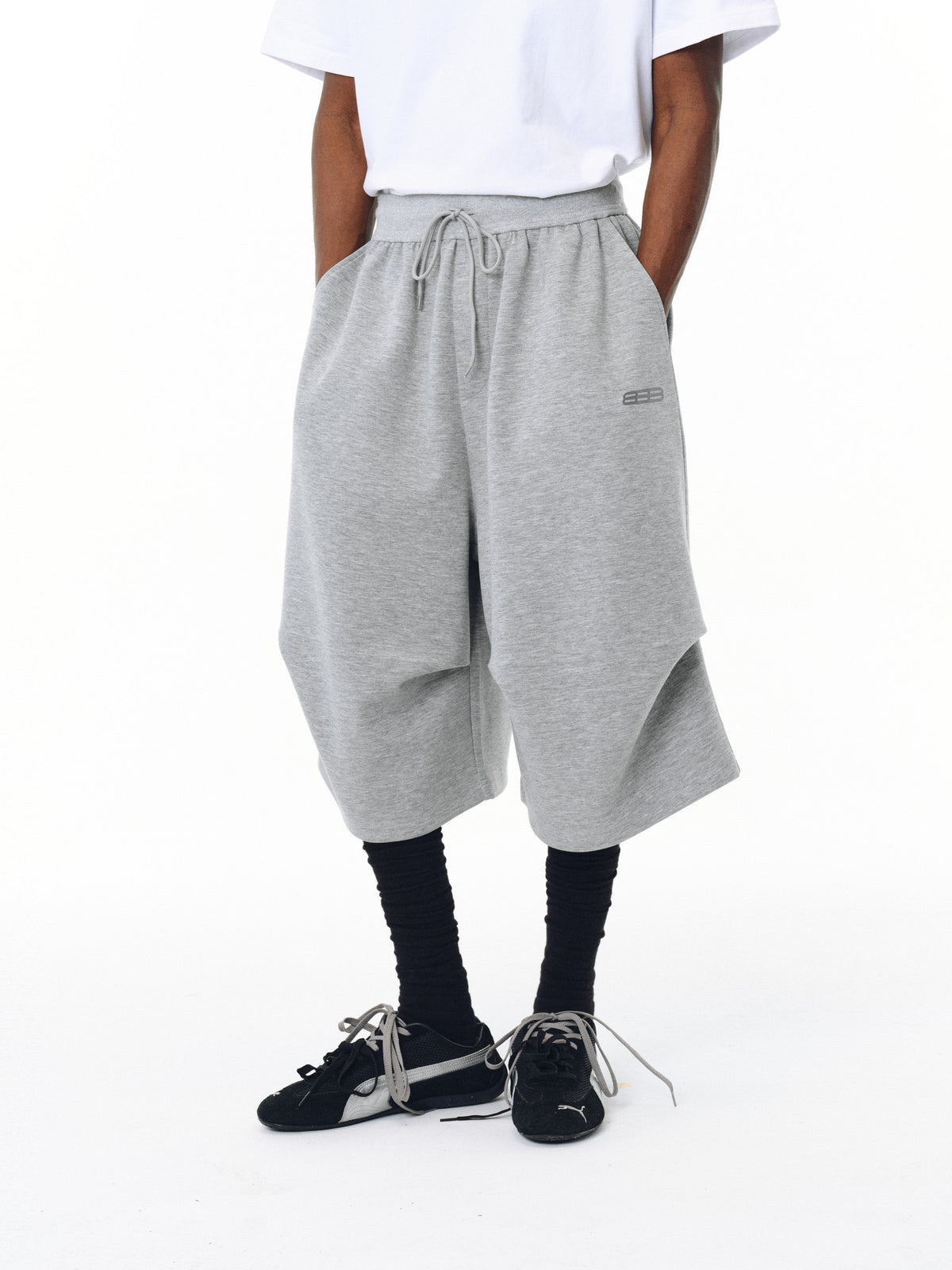 FPA Sports Air Layer Curved Hem Seven-Point Sweatpants - Chinese Streetwear Trendy Loose Design Casual Pants