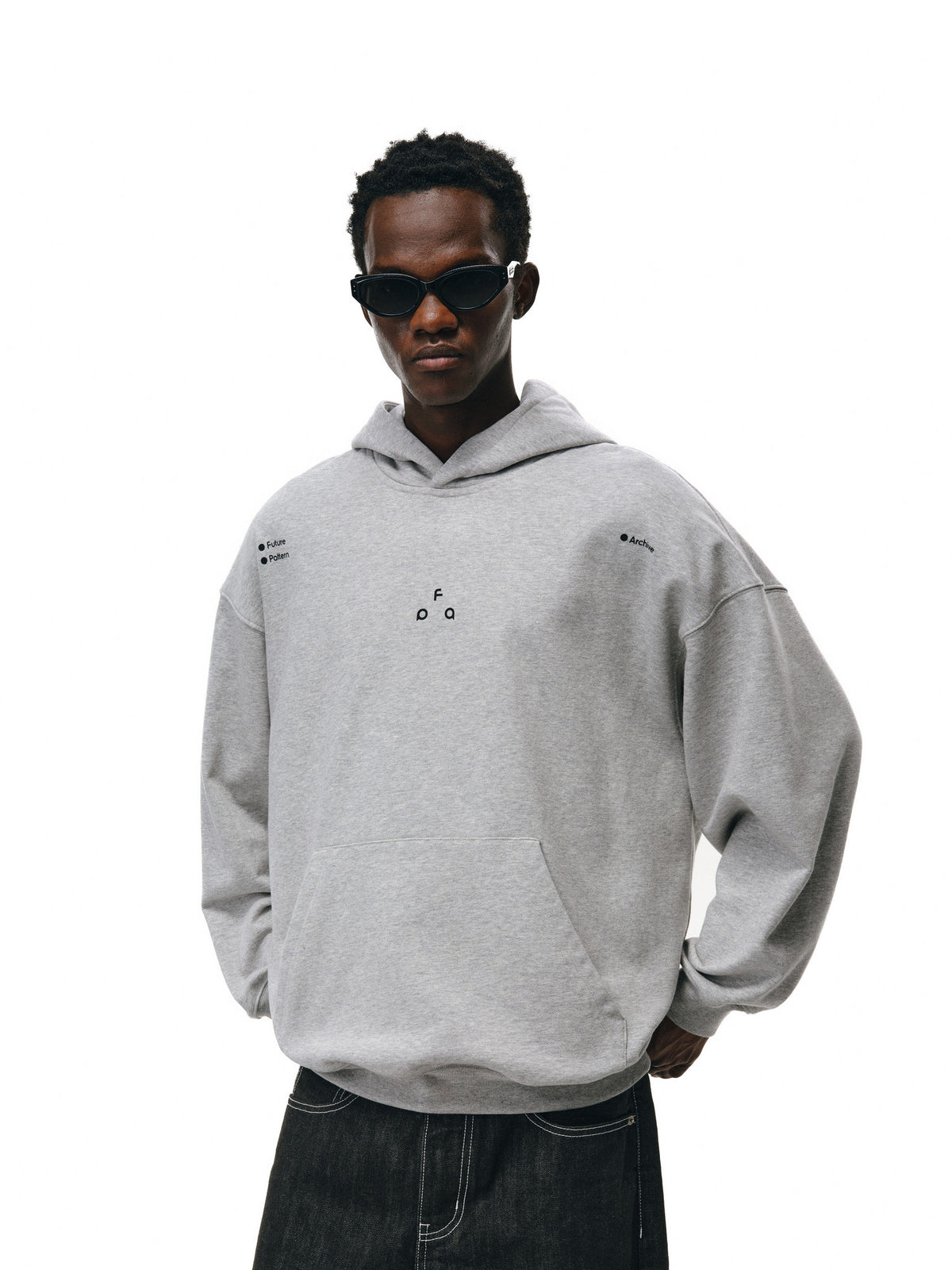 FPA Warm Fleece Hooded Sweatshirt - Chinese Streetwear Basic Logo Relaxed Unisex Couple Hoodie