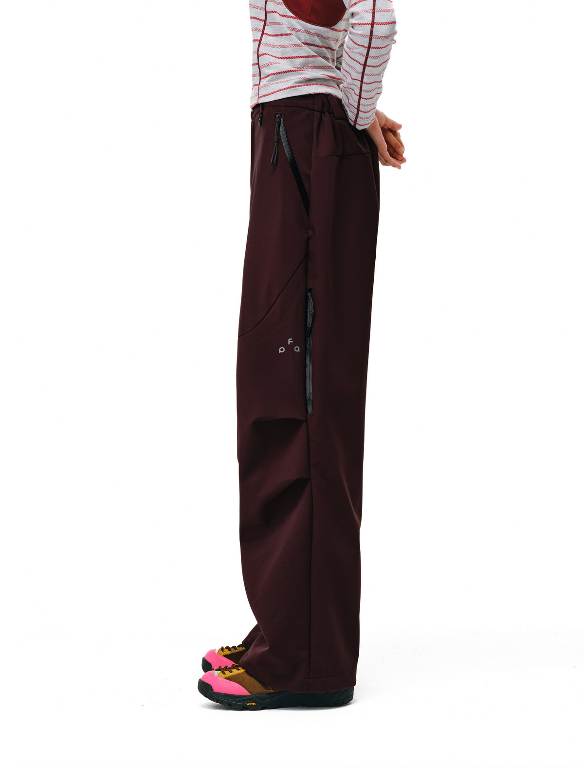 FPA Outdoor Soft Shell Four-Way Stretch Skin-Friendly Drape Zipper Trousers - Trendy Hiking Windproof Loose Casual Pants