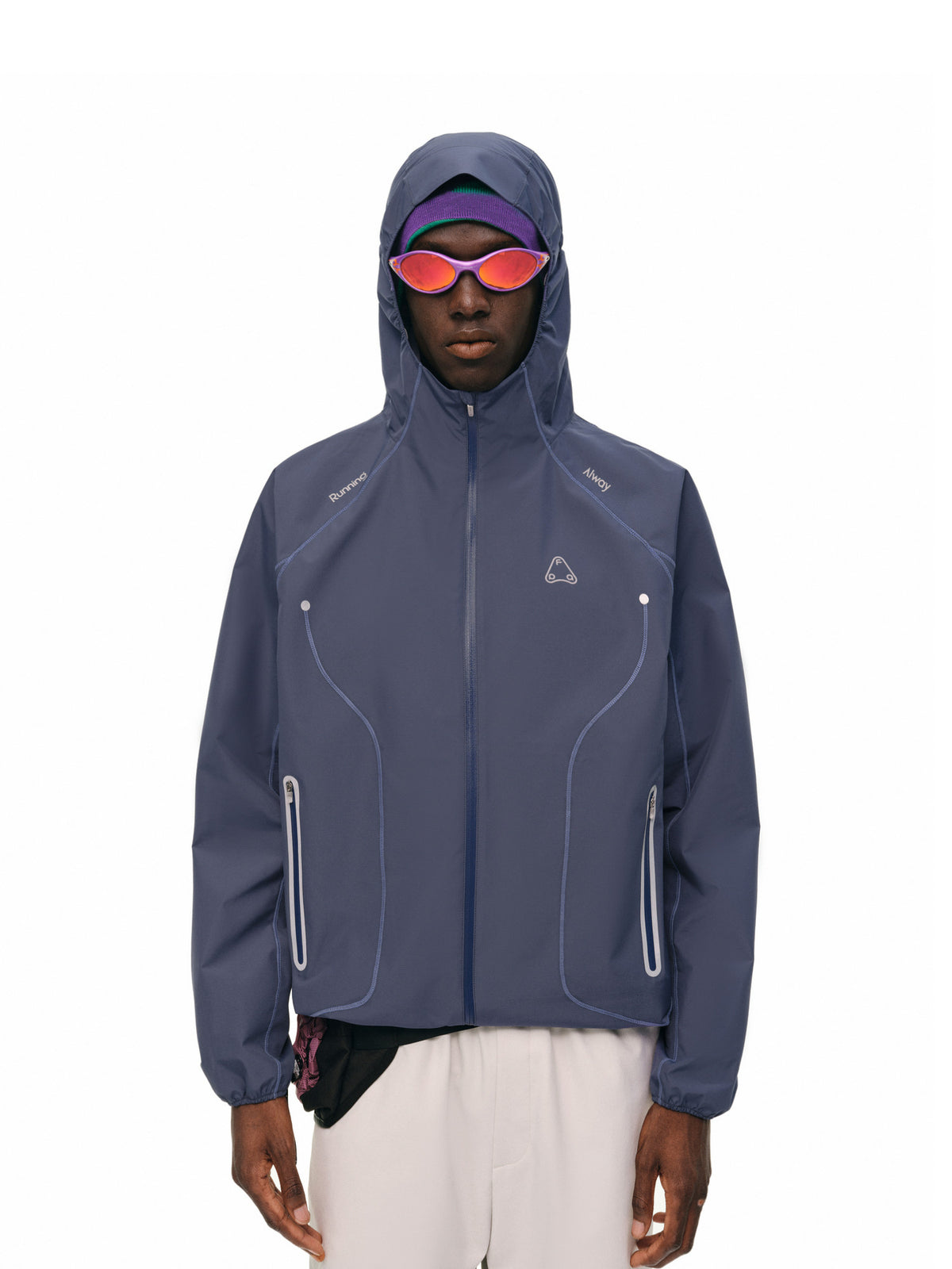FPA Wind Speed Running Hooded Jacket for Spring and Autumn – Lightweight, Breathable, Drawstring, Color-Block Couple Jacket for Men