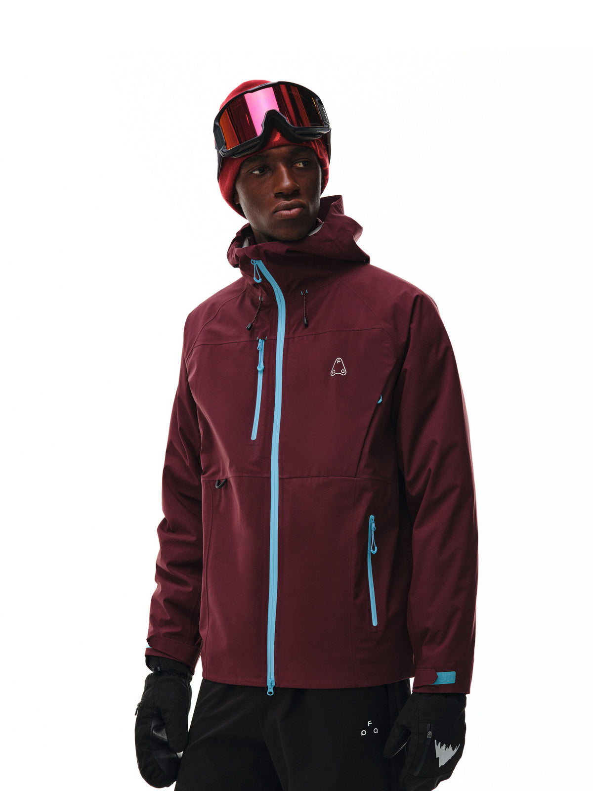FPA Three-in-One Down-Lined Color-Block Hardshell Jacket for Men and Women, Autumn/Winter Outdoor Sports Warm Windbreaker