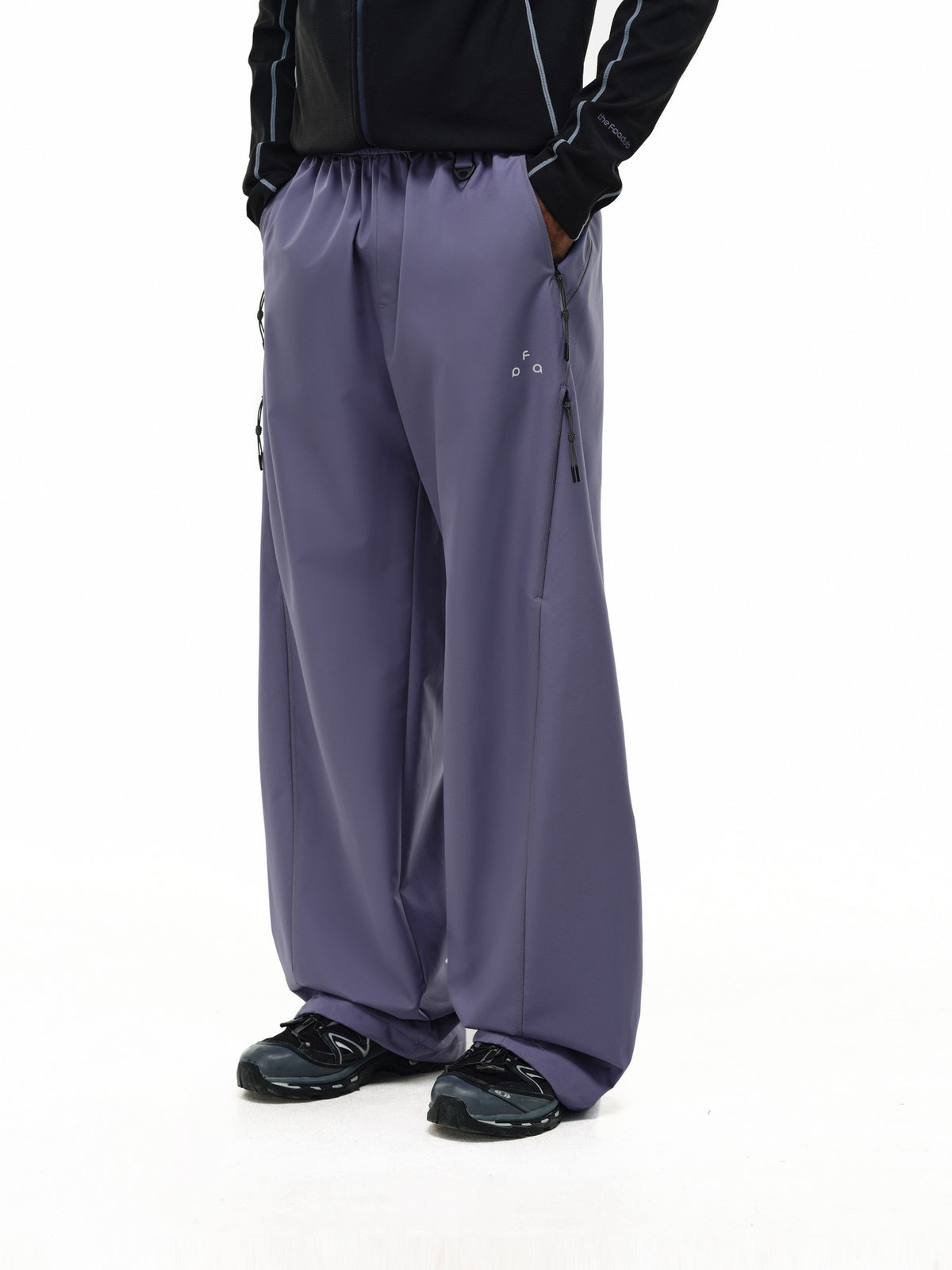 FPA Outdoor Camo Texture Water-Repellent Hiking Trousers - Loose Straight Leg with Zip Pockets