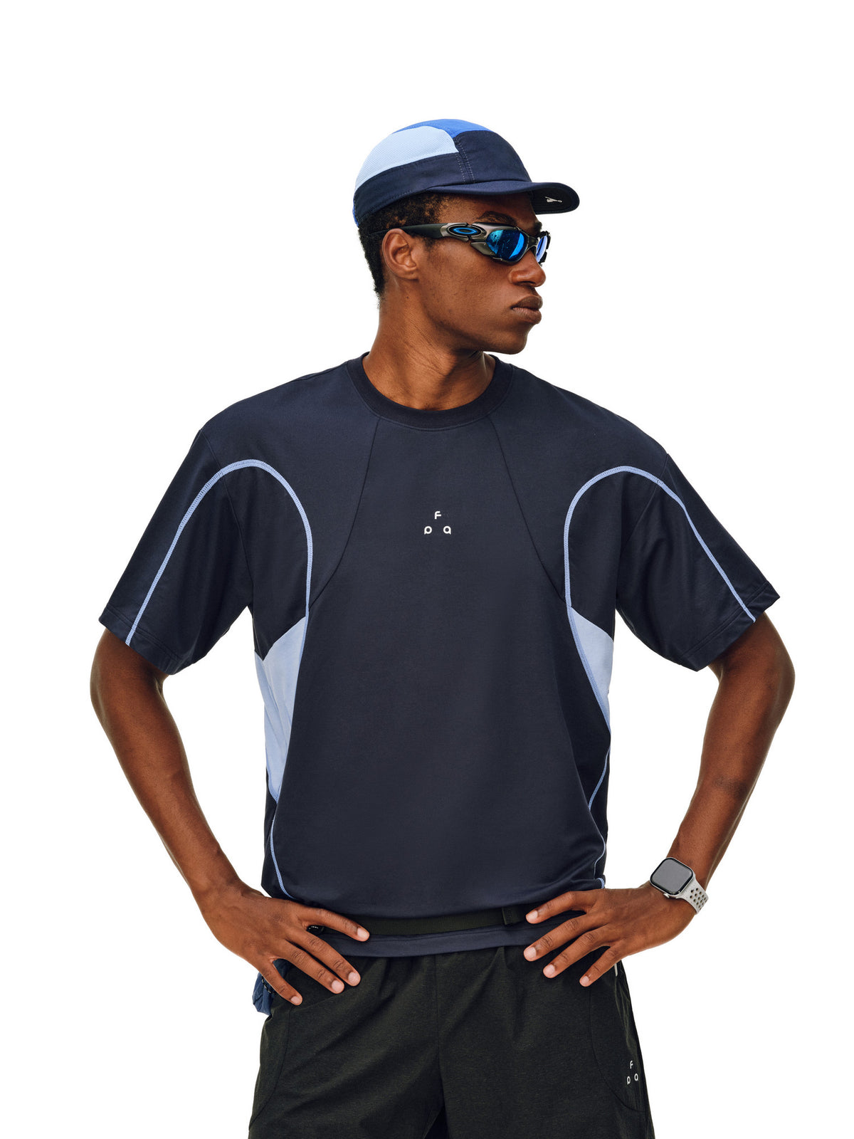 FPA Color-Block Athletic Curve Casual Short Sleeve T-Shirt 2026 New Summer Round Neck Couple Half Sleeve Tee
