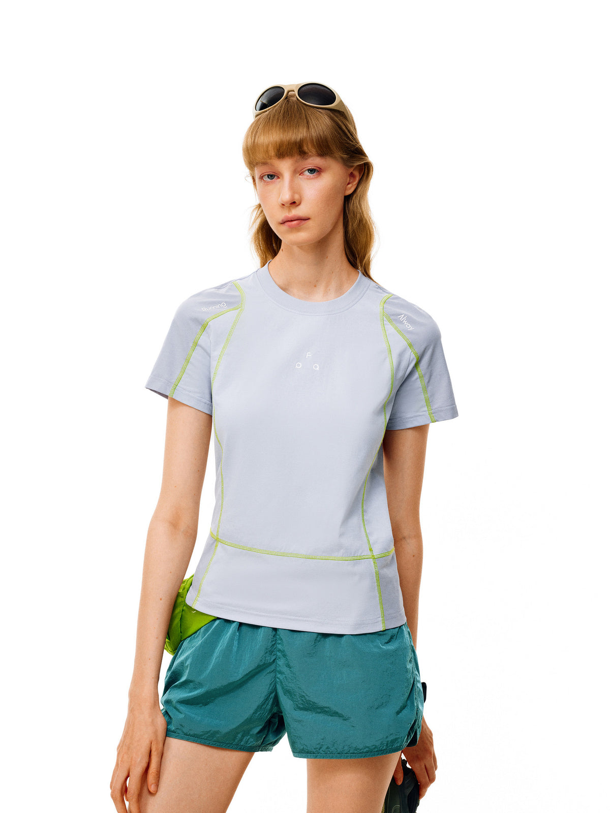 FPA Color-Block Sports Short Sleeve 2026 New Summer Round Neck Quick-Dry Cool-Touch Short T-Shirt for Women