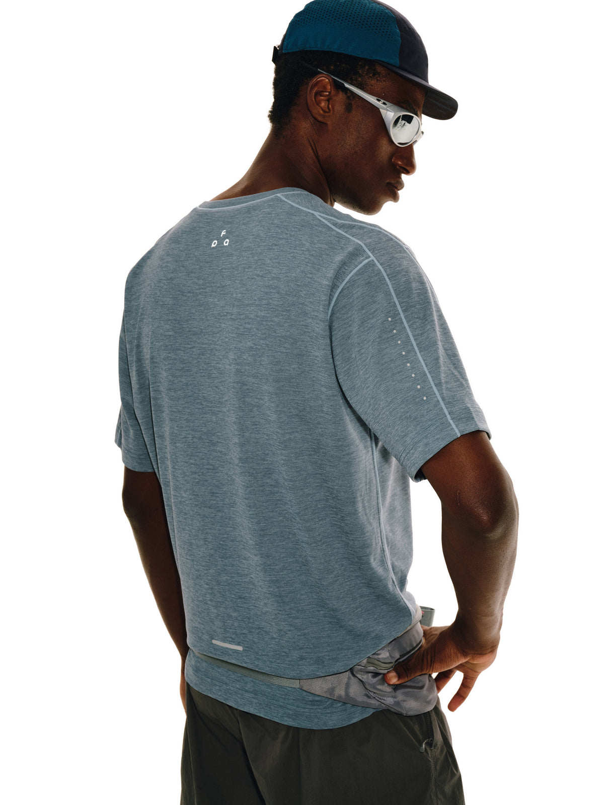 FPA Skin-Friendly High-Stretch Quick-Dry Sports Short Sleeve T-Shirt, Summer Casual Contrast Color Outdoor Breathable Round Neck Couple Style T-Shirt for Men