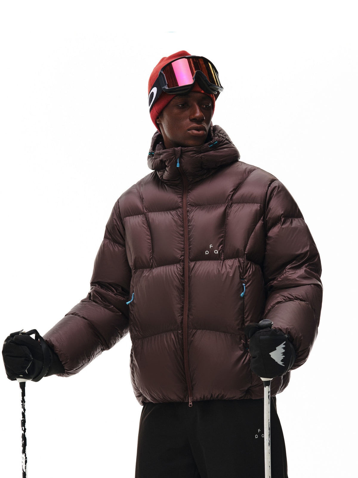 FPA 800FP 95% White Duck Down Aurora Water-Repellent Hooded Down Jacket for Men, Outdoor Sports Winter Coat