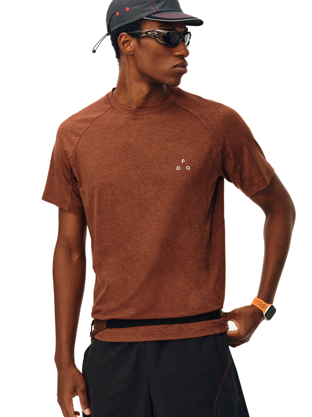 FPA Sports Basic Logo Print Short Sleeve T-Shirt for Men - Summer Outdoor Fitness Running, Comfortable Casual Crew Neck