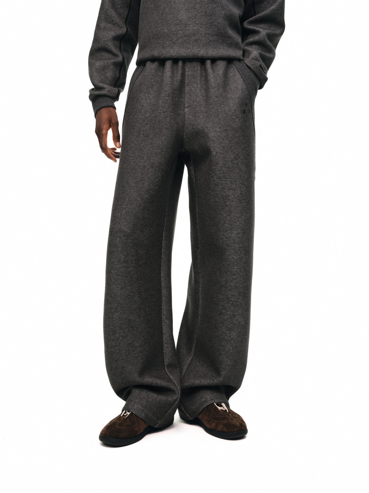 FPA THERMOLITE Paneled Knit Pants Set - Casual Sports Loose Straight-Leg Pants for Men, Spring/Autumn