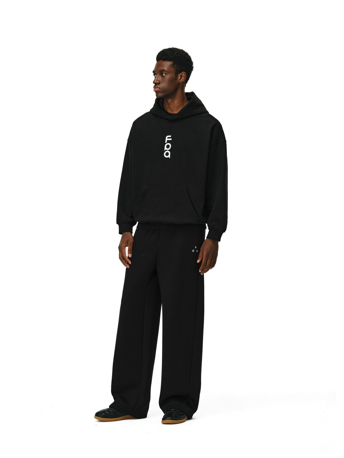 FPA Heavyweight Terry Cloth Warm Lounge Pants – Straight Leg, Relaxed Fit, Unisex Casual Black Sweatpants for Men