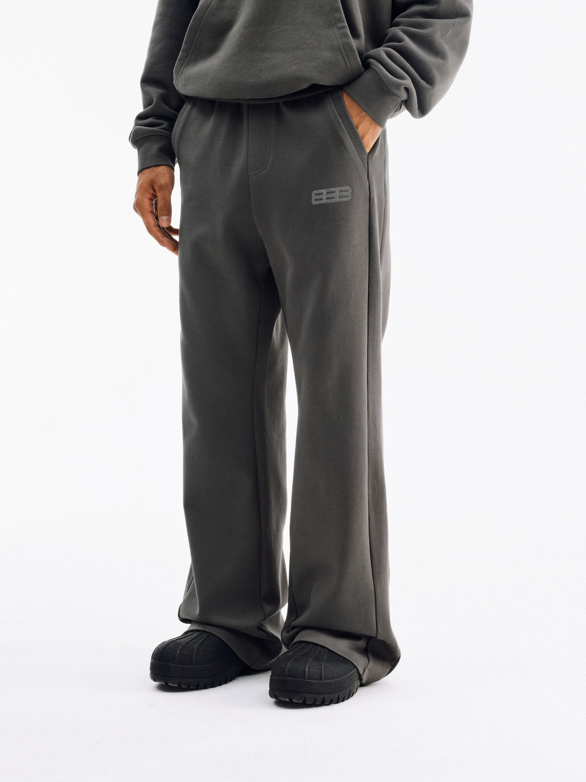 FPA Thread-Spliced Air-Layer Sweatpants for Spring/Autumn Drawstring Loose Straight-Leg Streetwear Sports Casual Long Pants