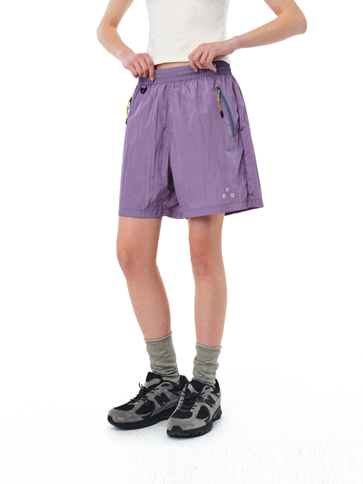 FPA Outdoor Color-Block Zip Print Shorts – Summer Sports Packable Lightweight Loose Straight-Leg Fitness Casual Shorts