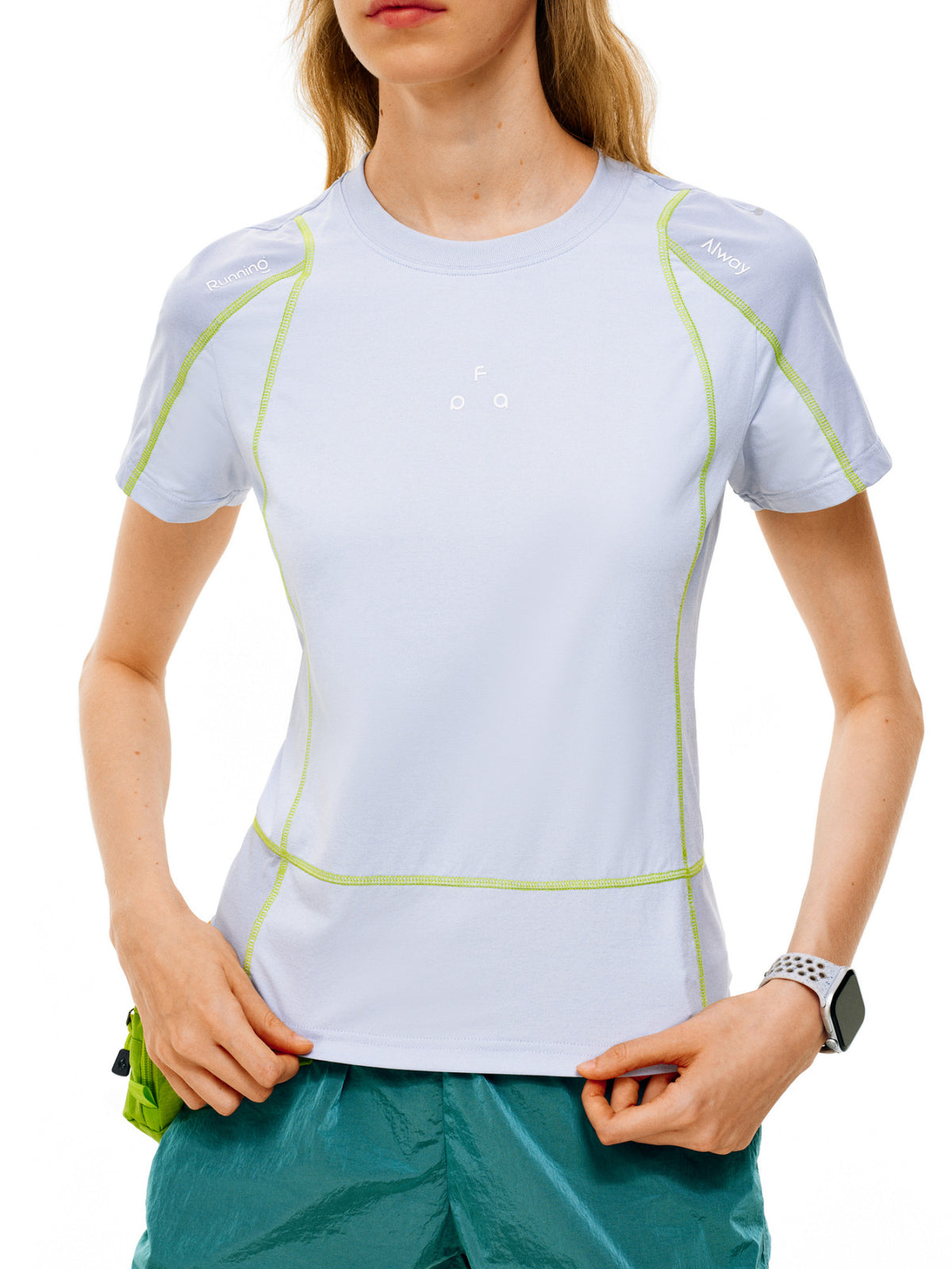 FPA Color-Block Sports Short Sleeve 2026 New Summer Round Neck Quick-Dry Cool-Touch Short T-Shirt for Women
