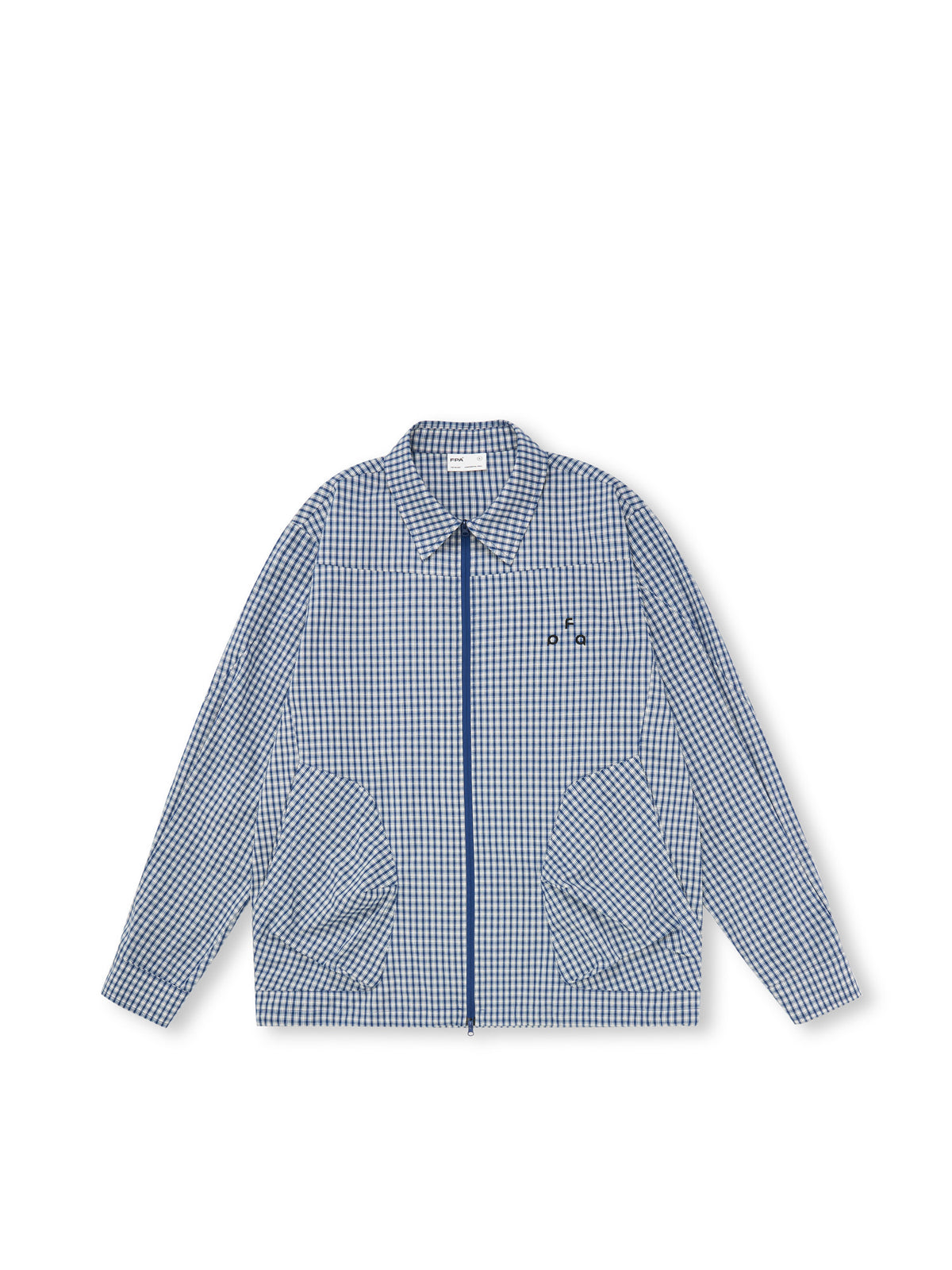 FPA City Plaid Casual Shirt Jacket - Chinese Streetwear Loose Fit Spring/Fall Couple Shirt with Polo Collar