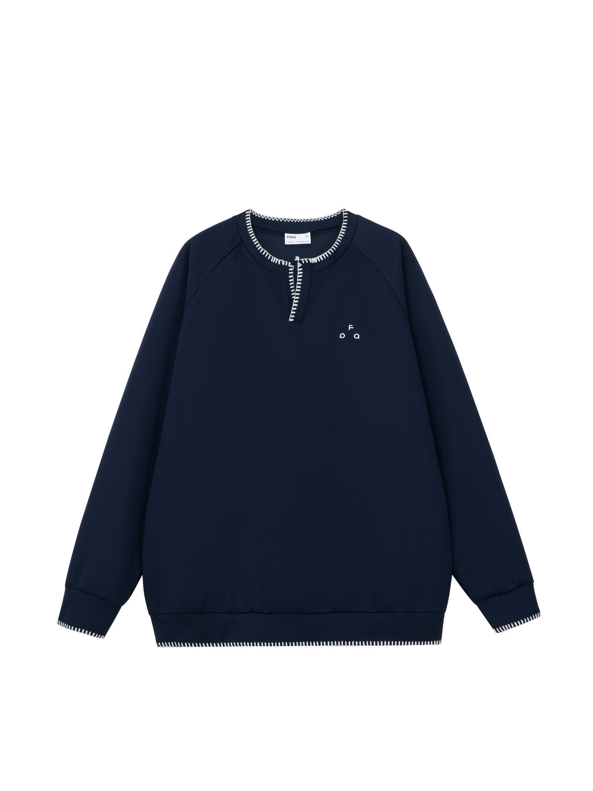 FPA Henry Neck Casual Pullover Sweatshirt 2026 Spring New V-Neck Minimalist Design Inner Layer Long Sleeve Top