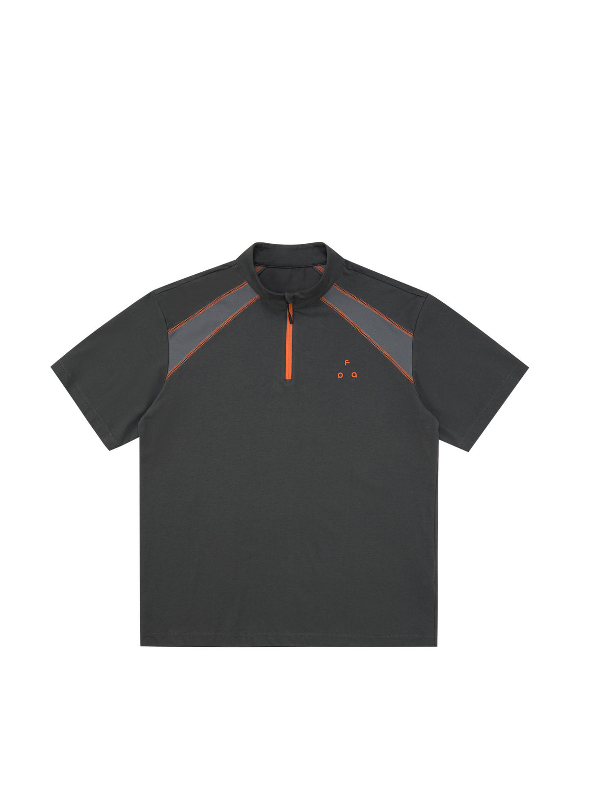 FPA Sorona Quick-Dry Cooling Antibacterial UPF50+ Sun Protection Short Sleeve Summer Athletic Half-Zip Mock Neck T-Shirt