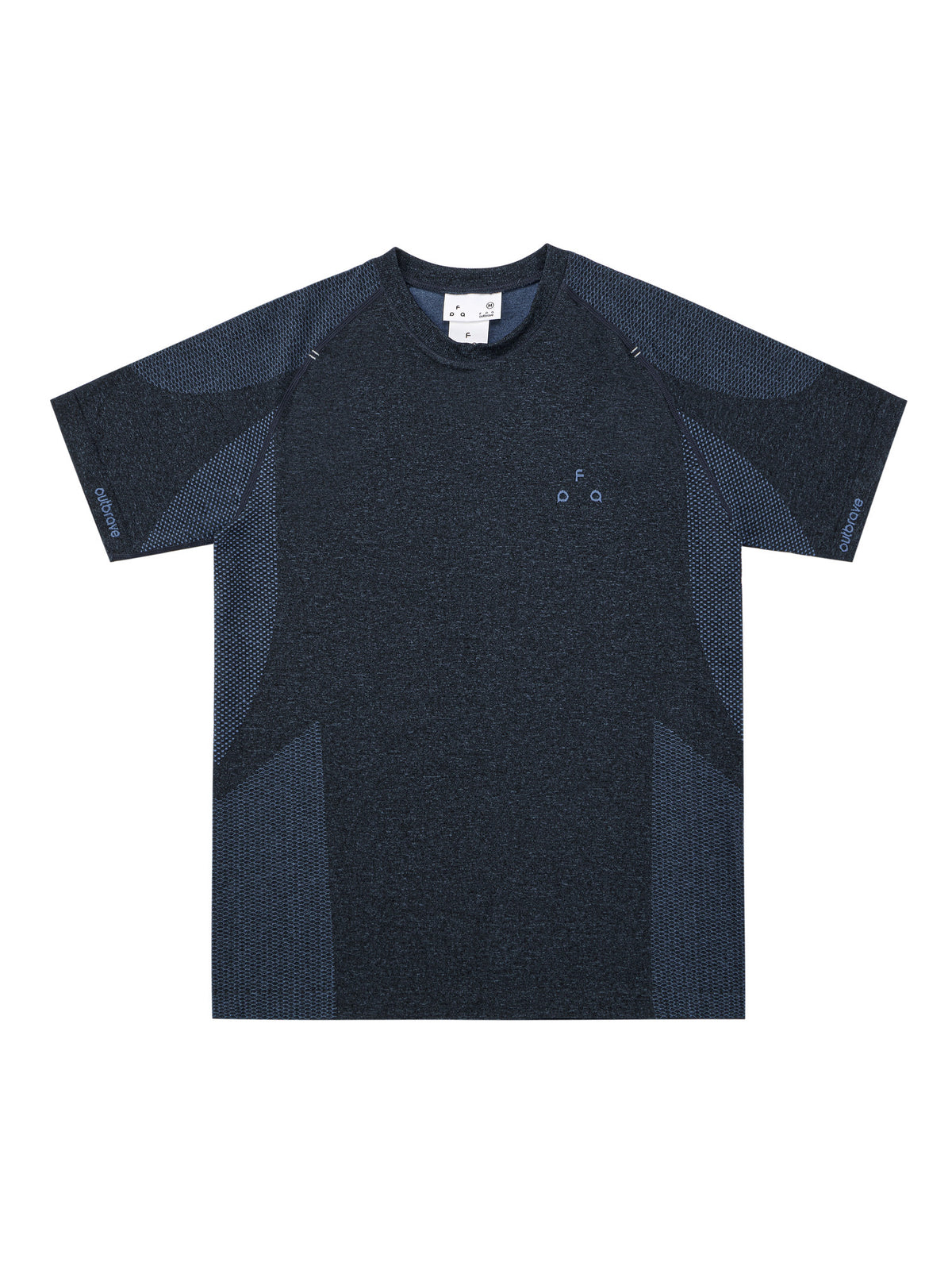 FPA One-Piece Knit Texture Short Sleeve T-Shirt for Men - Summer Round Neck Contrast Color Fitness Outdoor Sports Tee