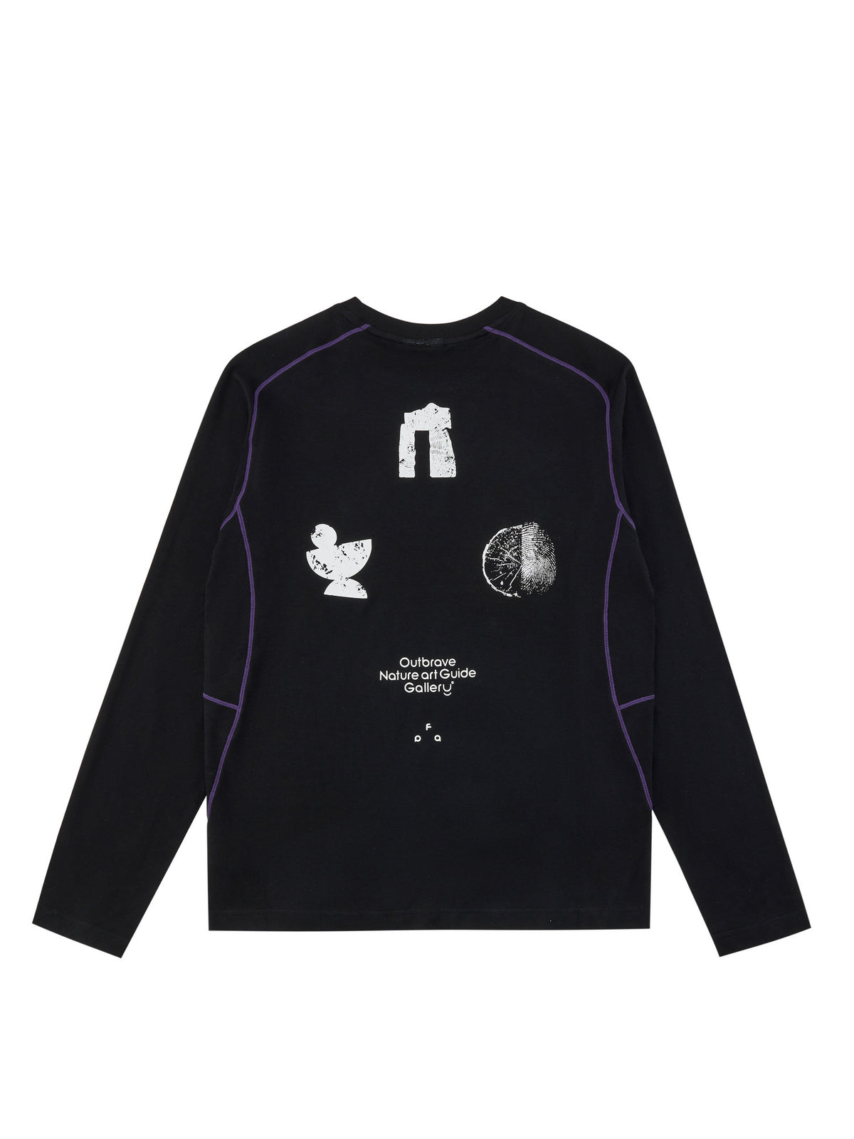FPA Color-Block Line Sports Triangle Pattern T-Shirt Spring American Casual Crew Neck Long Sleeve for Men and Women