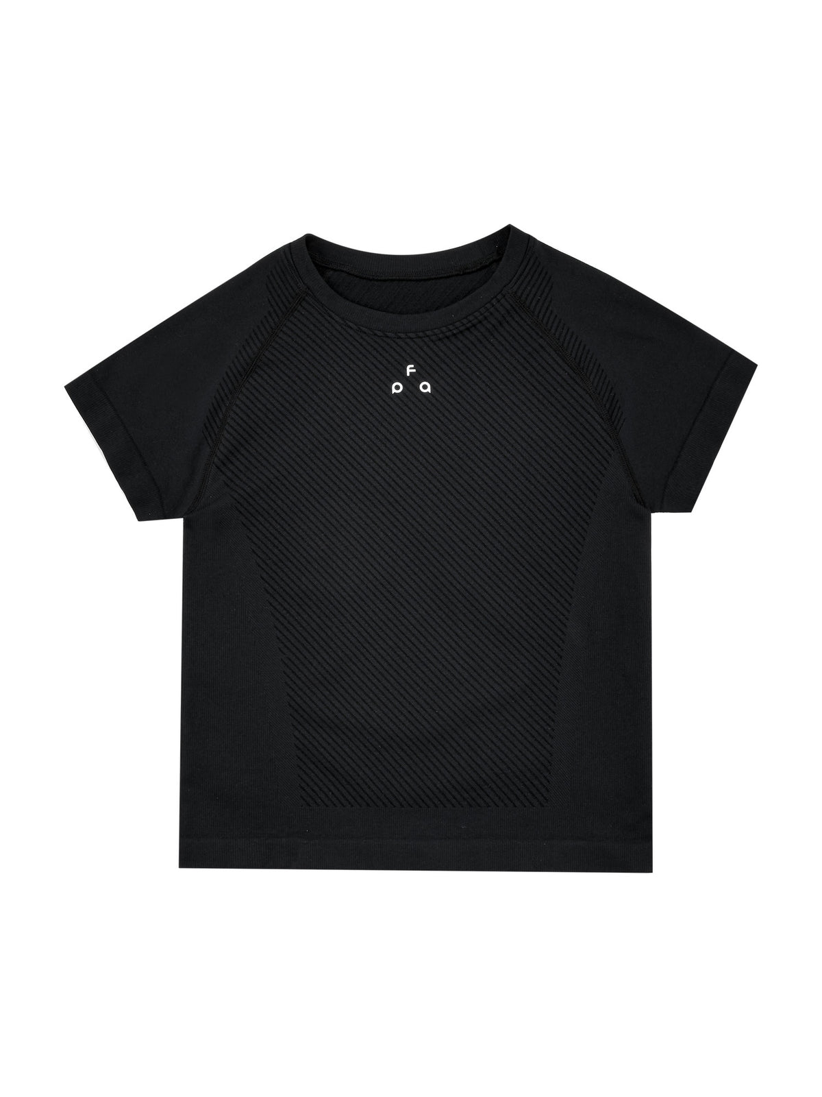 FPA Women's Round Neck Seamless Knit Short Sleeve T-Shirt - Basic Logo Casual Slim Fit Summer Tee
