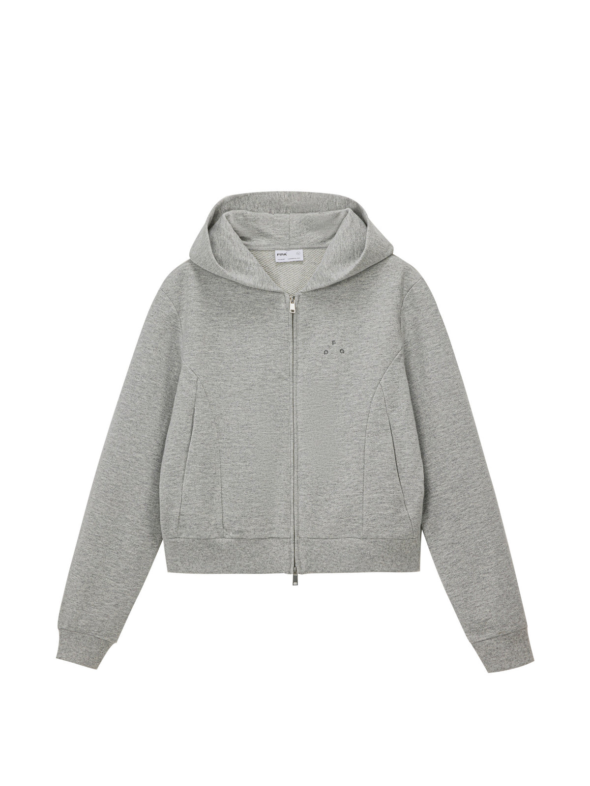 FPA Double Zipper Hooded Cropped Fleece Sweatshirt