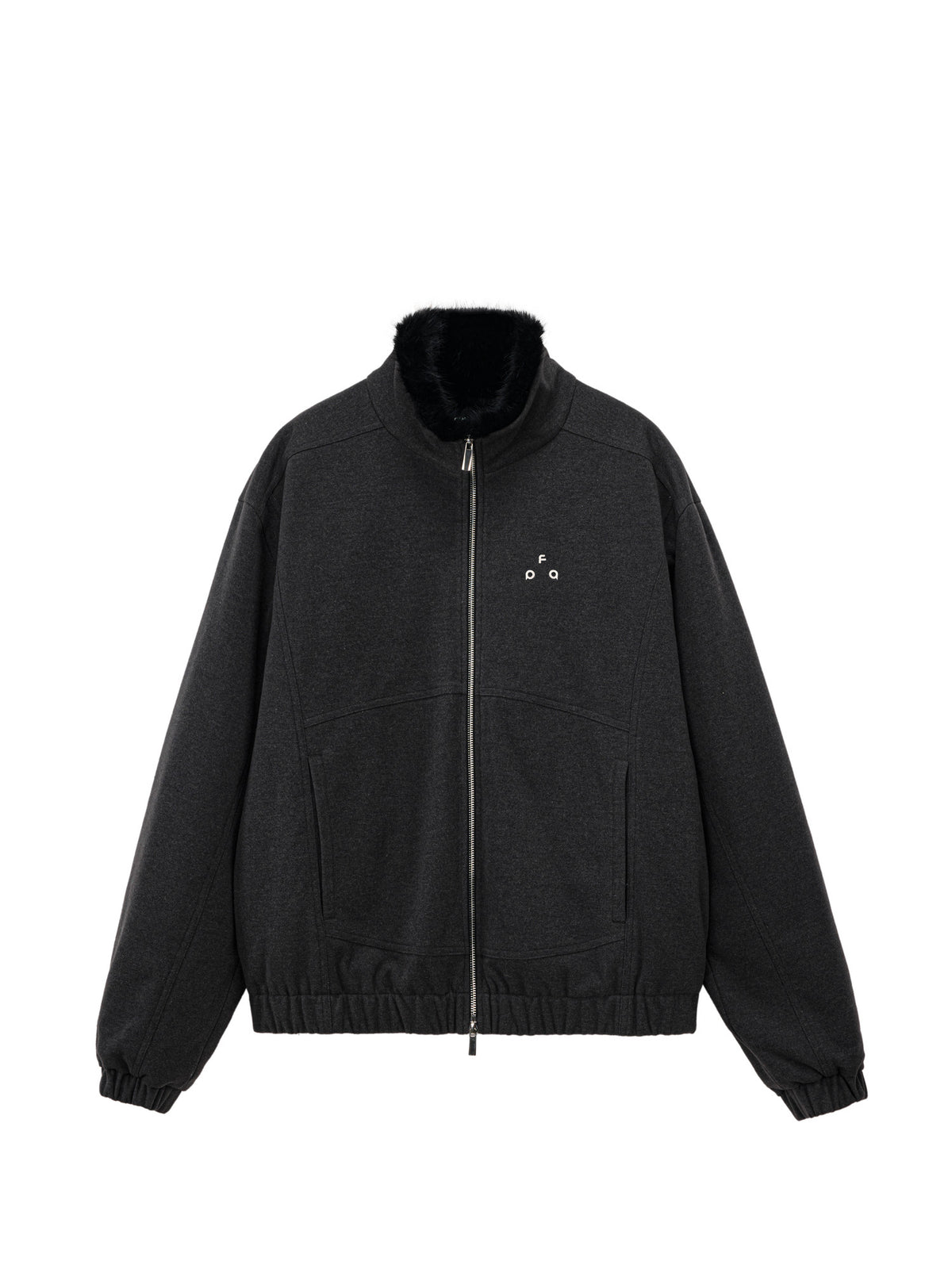 FPA Wool Collar Zipper Quilted Down Jacket Winter Thick Warm Retro Down Coat