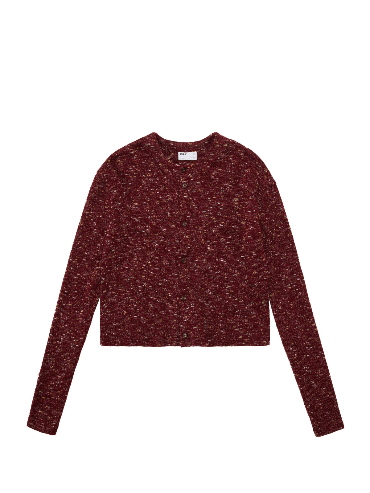 FPA Iridescent Marl Short Cardigan Sweater – Autumn/Winter Long-Sleeve Knit Jacket for Women