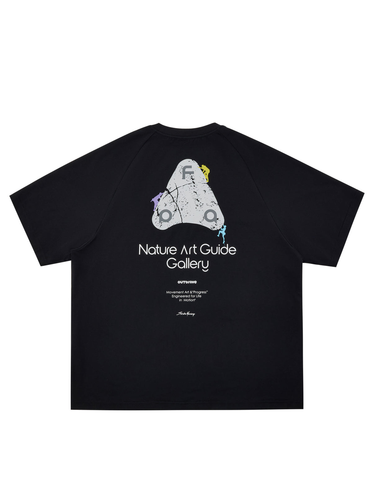 FPA Climbing Short Sleeve T-Shirt with Rock Pattern, COOLMAX Sports Tee, Summer Crew Neck, Cool and Breathable, Unisex