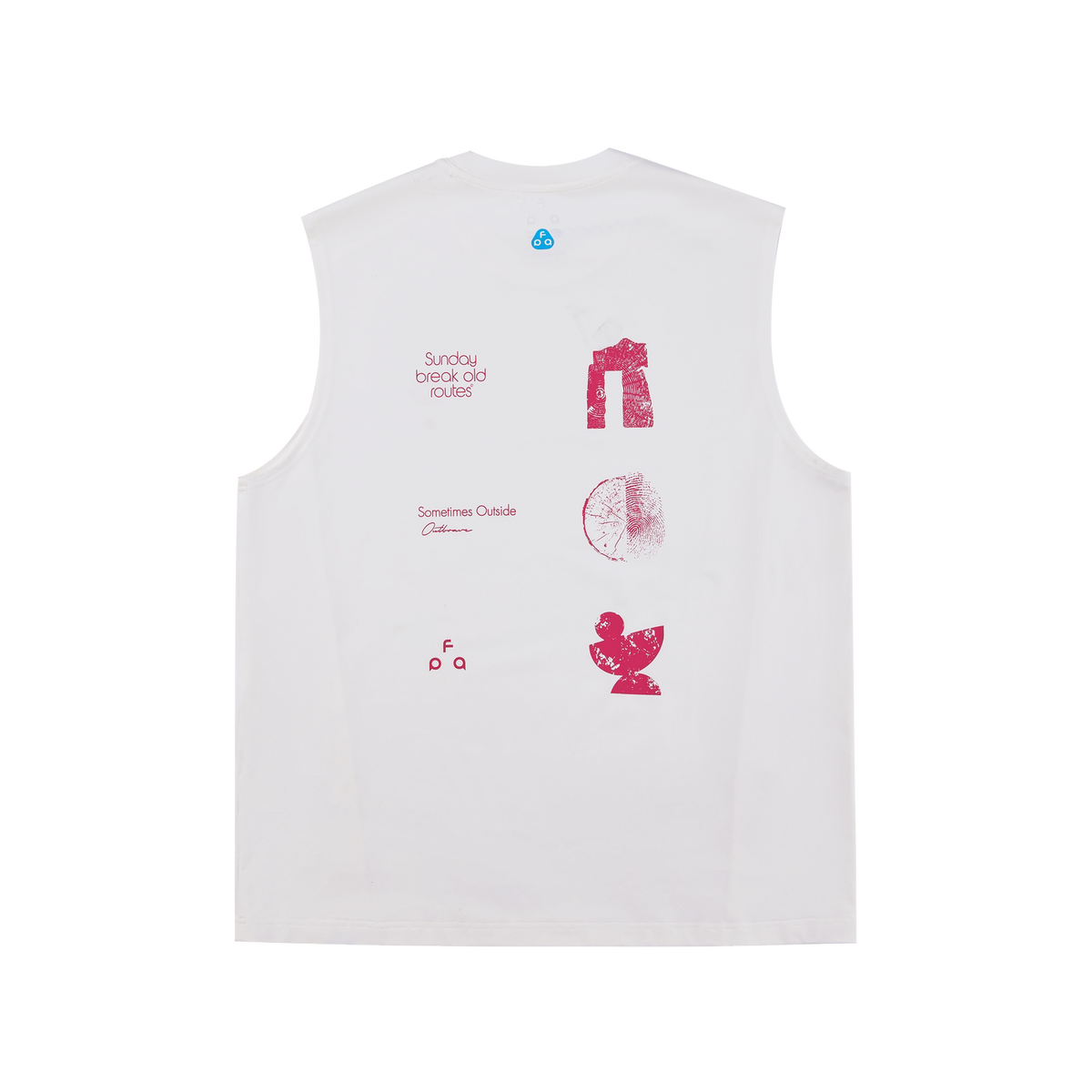 FPA COOLMAX Natural Energy Graphic Text Sports Vest for Fitness Running Outdoor Sleeveless T-Shirt