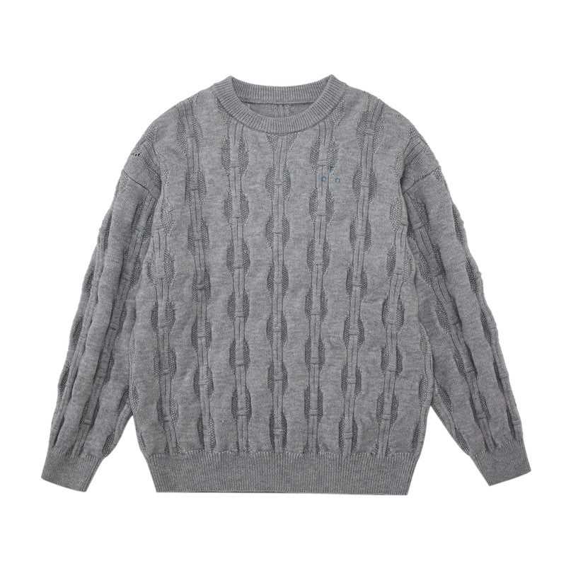FPA Twisted Cable Knit Crew Neck Sweater 2026 New Design Premium Couple Pullover Autumn Knit Top