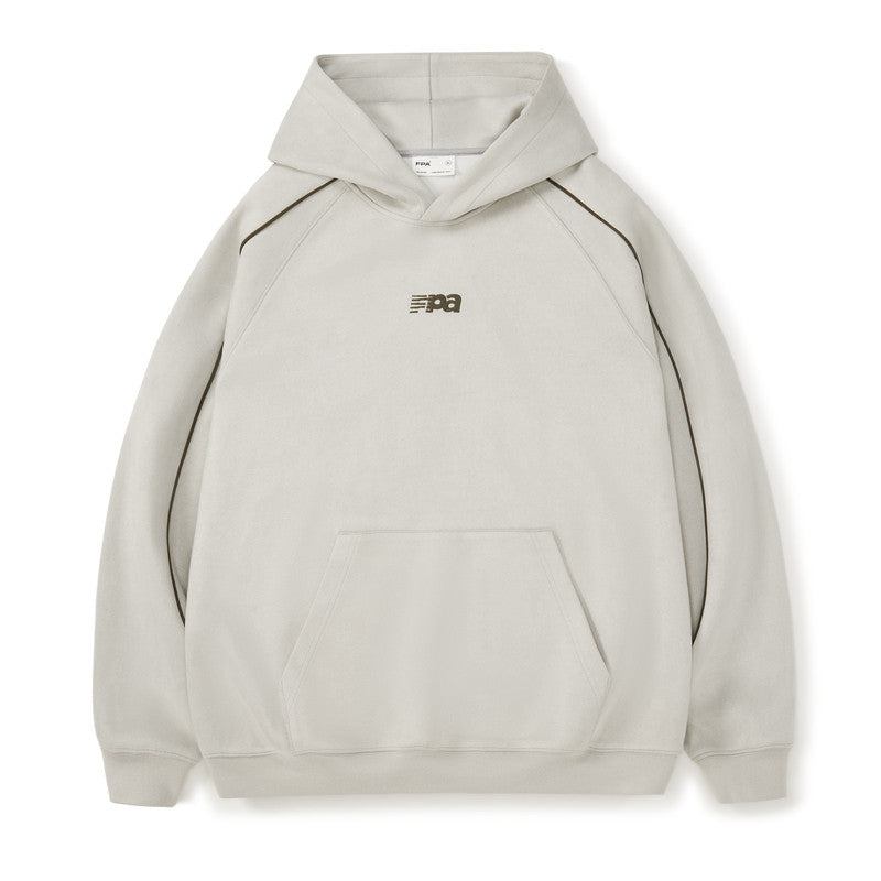 FPA Suede Embroidered Hoodie - Chinese Streetwear Trend, Casual Unisex Heavyweight Pullover for Spring/Autumn/Winter