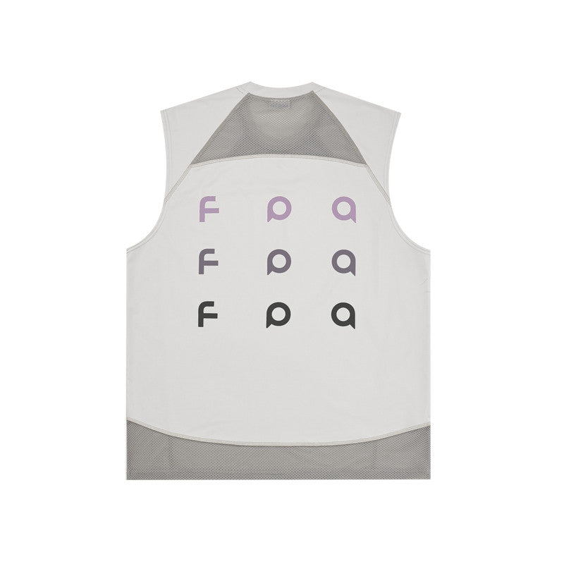 FPA Cool-Touch Gradient Logo Sleeveless Tank Top for Summer Outdoor Sports, Lightweight Chinese Streetwear Vest, Men's Muscle Tee