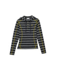 FPA Color-Block Halsey Line Henley Collar Striped Hoodie - Fall Casual Slim Fit Premium Feel Women's Hooded Sweatshirt