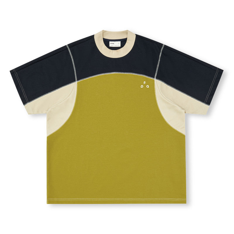 FPA Sports 7A Antibacterial Contrast Stitch Short Sleeve T-Shirt – Summer Two-Tone Casual Unisex Streetwear Tee