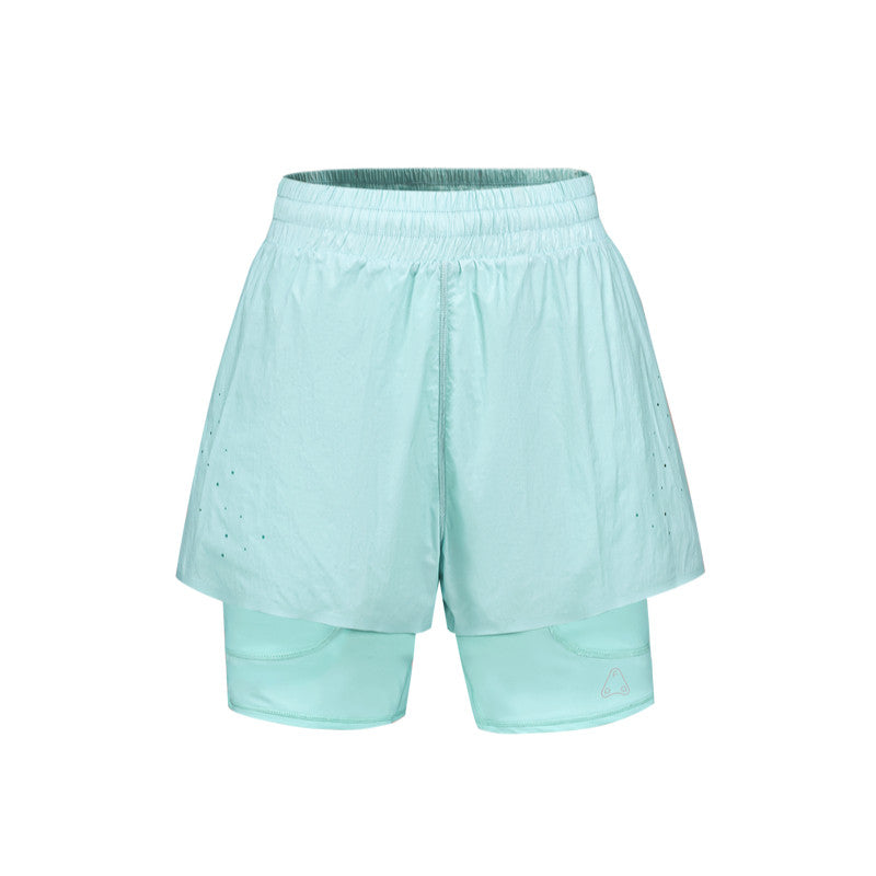 FPA Breathable Sun-Protection Paneled Running Shorts for Summer Fitness Outdoor Couple Casual Two-Layer 3-Inch Shorts