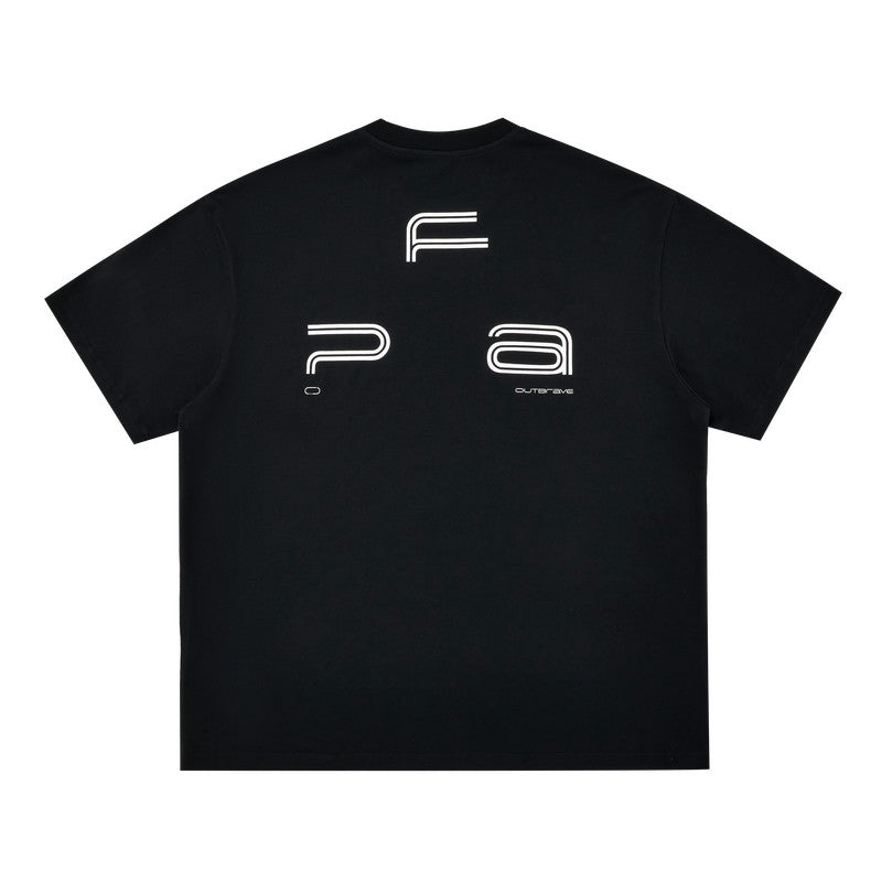 FPA COOLMAX Short Sleeve T-Shirt for Sports, Quick-Dry Cooling Basic Logo Couple Round Neck Summer Tee