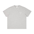 FPA Sports Cool-Touch Ice-Feel Short Sleeve T-Shirt, Summer Crew Neck Casual Print Chinese Streetwear Couple Style, Heather Gray Half Sleeve Tee