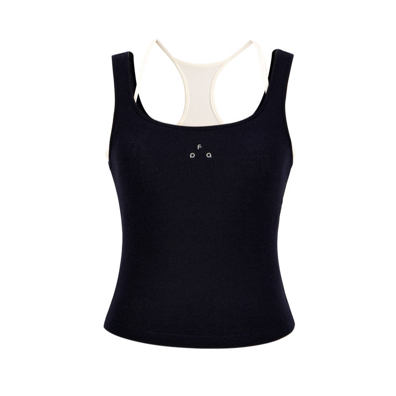 FPA Two-Layer Wool Vest Slim Fit Yoga Running Outdoor Sports Top for Women