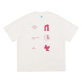 FPA Natural Elements Text Typography Short Sleeve T-Shirt – Summer Outdoor Sports Cool & Quick-Dry Couple Printed White Tee