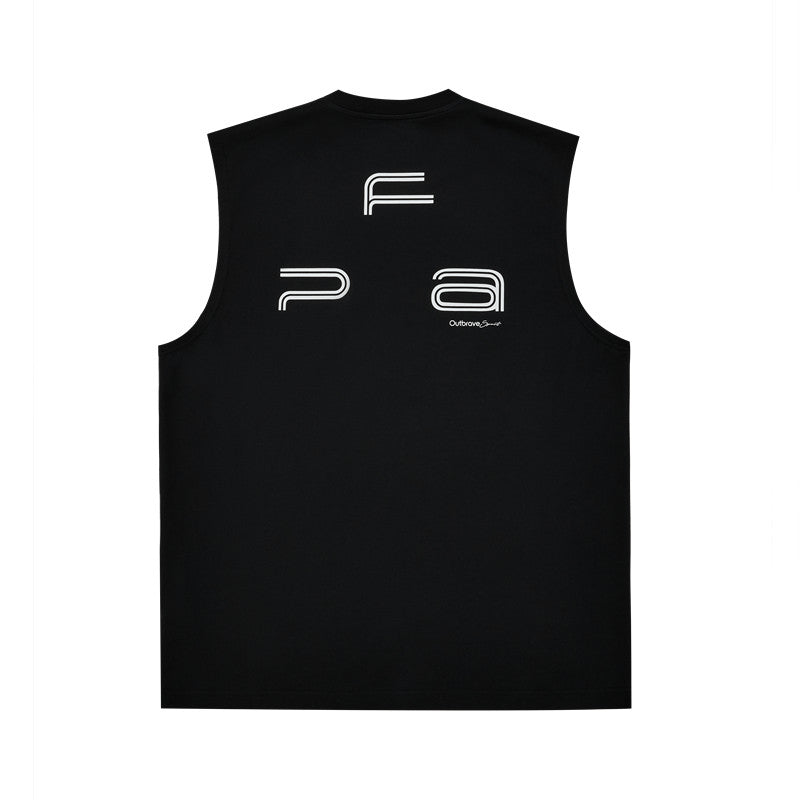 FPA Triangle Logo COOLMAX Sweat-Wicking Tank Top for Men - Athletic Running, Gym, Outdoor Quick-Dry Sleeveless Tee