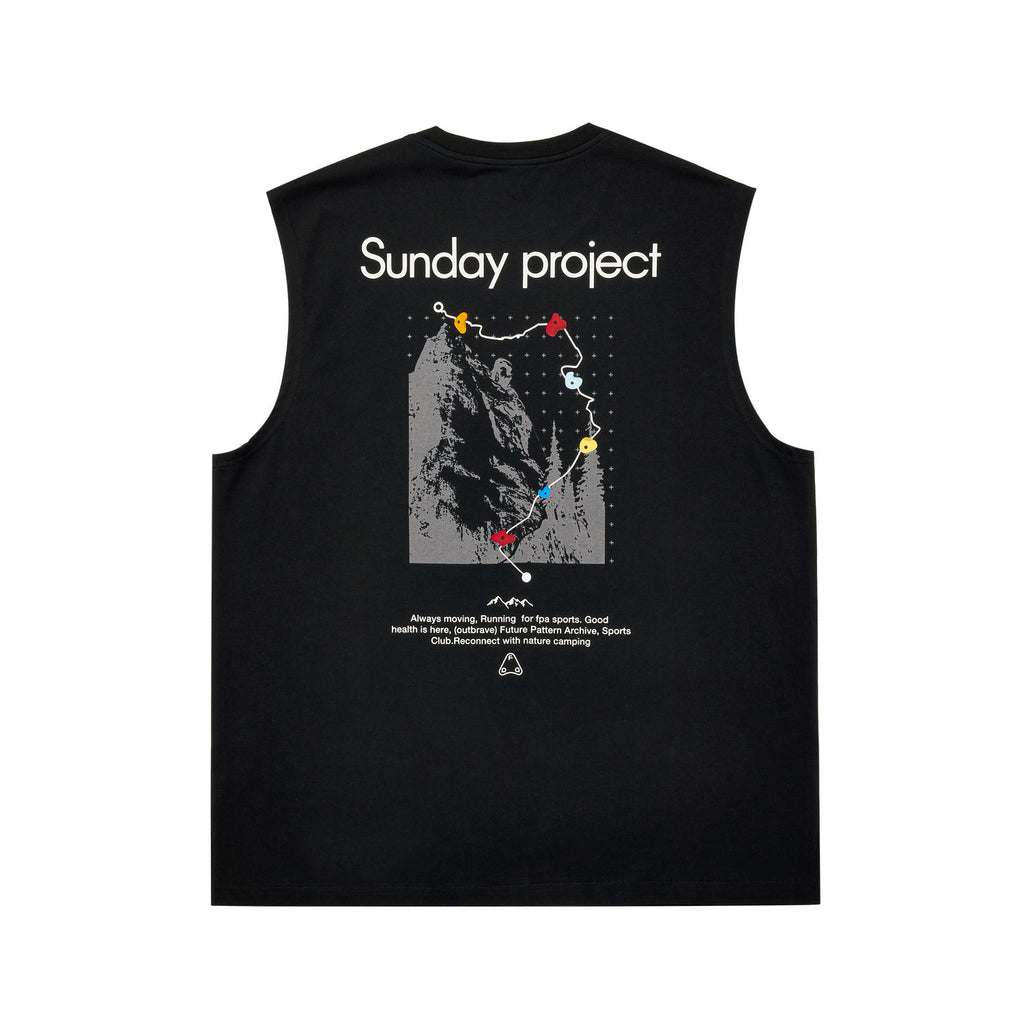 FPA Coolmax Lyocell Rock Print Athletic Vest - Summer Workout Cooling Sleeveless T-Shirt