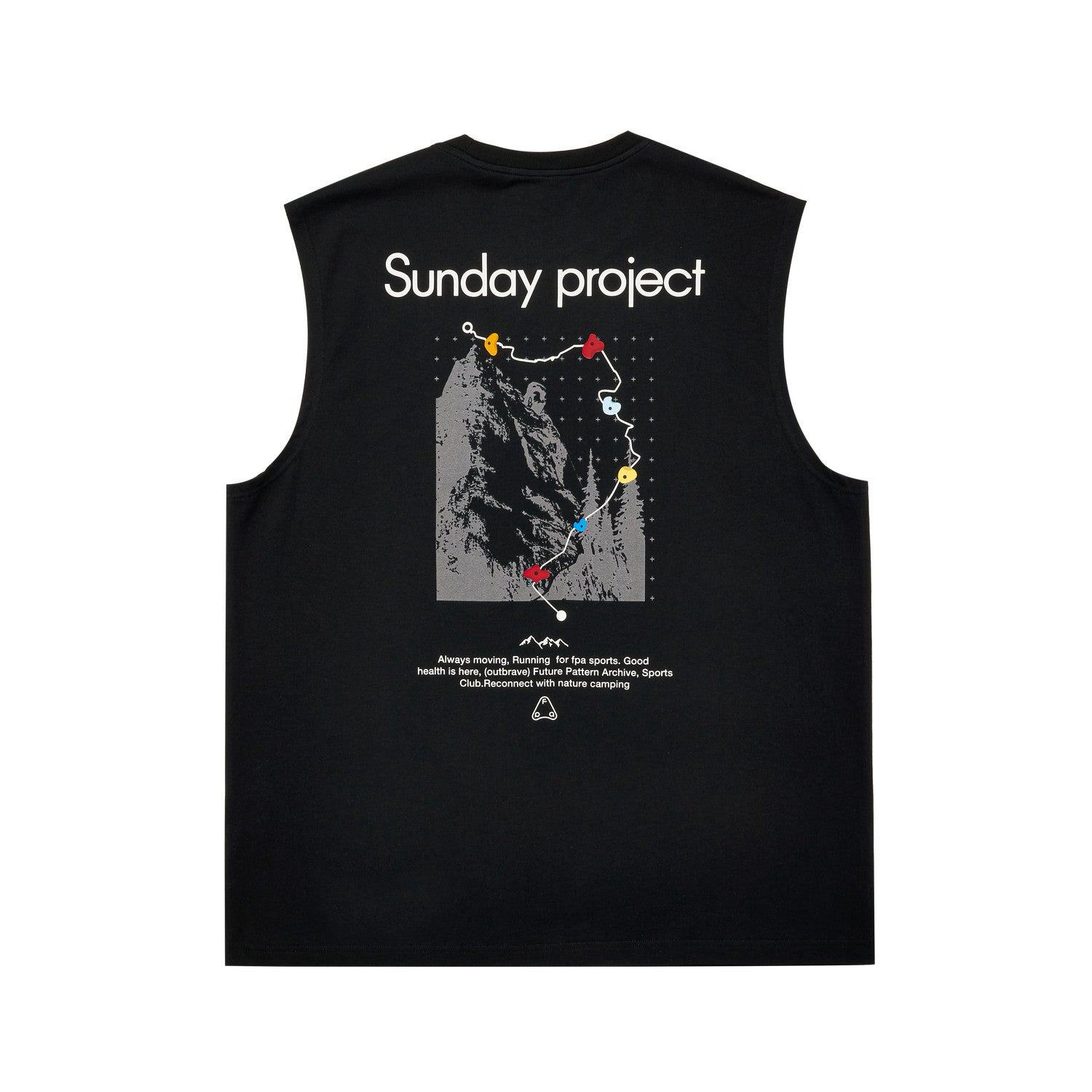 FPA Coolmax Lyocell Rock Print Athletic Vest - Summer Workout Cooling Sleeveless T-Shirt