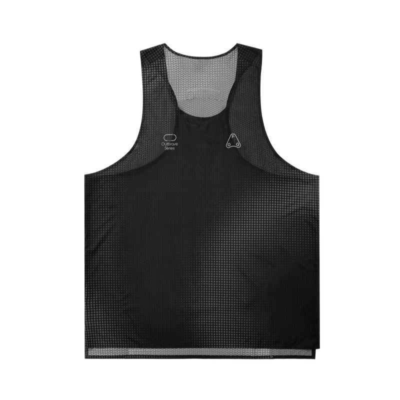 FPA Mesh Panel 3M Reflective Sports Vest Printed Tank Top for Outdoor Fitness, Basketball, Running